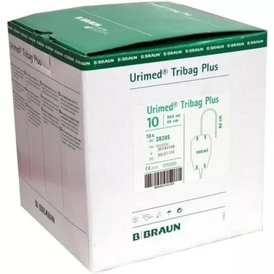 URIMED Tribag Plus σακούλα για τα ούρα 500ml 50cm αποστειρωμένη, 10 τεμάχια