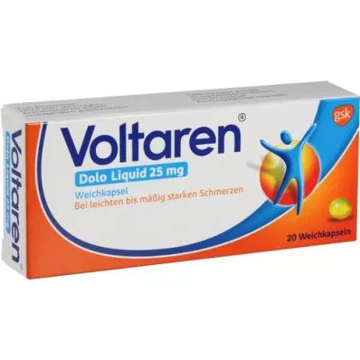 VOLTAREN Dolo Liquid 25 mg μαλακές κάψουλες, 20 τεμάχια