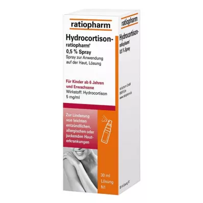 Hydrocortisone ratiopharm® 0,5% σπρέι, 30 ml