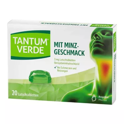 Tantum Verde με γεύση μέντας 3 mg παστίλιες, 20 τεμ