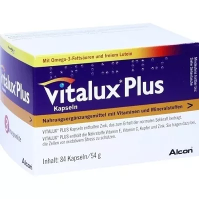 VITALUX Plus κάψουλες λουτεΐνης και ωμέγα-3, 84 κάψουλες