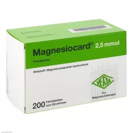 MAGNESIOCARD Επικαλυμμένα με λεπτό υμένιο δισκία 2,5 mmol, 200 τεμάχια