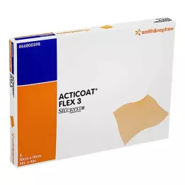 ACTICOAT Επίδεσμος Flex 3 10x10 cm, 5 τεμάχια