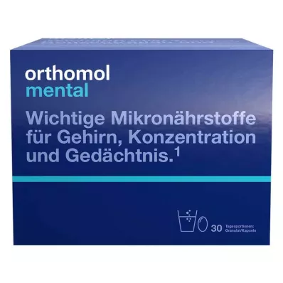 ORTHOMOL διανοητικοί κόκκοι/κάψουλες 30 ημερών σε συνδυασμό, 30 τεμ