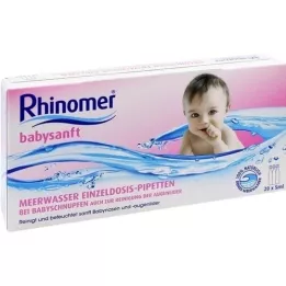 RHINOMER πιπέτα babysanft θαλασσινό νερό 5ml για μία δόση, 20X5 ml