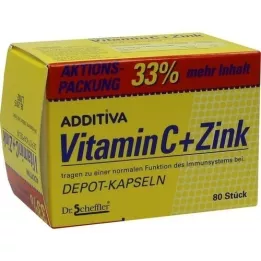 ADDITIVA Vitamin C+Zinc Depotcaps.action pack, 80 τεμάχια