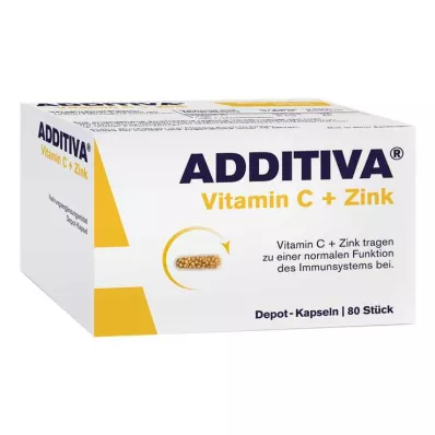 ADDITIVA Vitamin C+Zinc Depotcaps.action pack, 80 τεμάχια