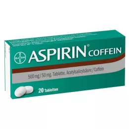 ASPIRIN Ταμπλέτες καφεΐνης, 20 τεμάχια