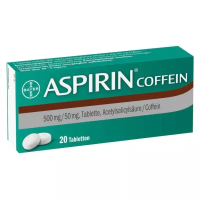 ASPIRIN Ταμπλέτες καφεΐνης, 20 τεμάχια