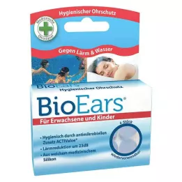 BIOEARS Ωτοασπίδες σιλικόνης αντιμικροβιακές, 6 τεμ