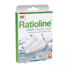 RATIOLINE aqua Shower Plaster Plus 8x10 cm αποστειρωμένο, 5 τεμάχια