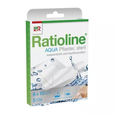RATIOLINE aqua Shower Plaster Plus 8x10 cm αποστειρωμένο, 5 τεμάχια