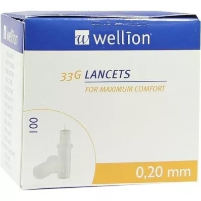 WELLION Λαντσέτες 33 G, 100 τεμάχια