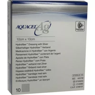 AQUACEL Κομπρέσες Ag 10x10 cm, 10 τεμάχια