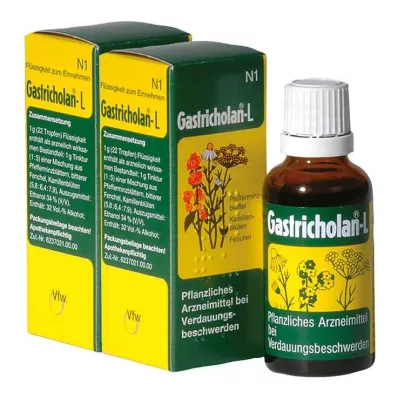 GASTRICHOLAN-L Στοματικό υγρό, 2X50 ml