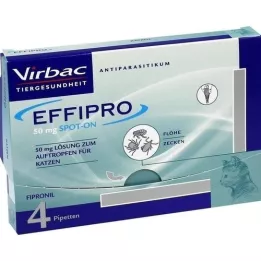 EFFIPRO 50 mg διάλυμα για ενστάλαξη για γάτες, 4 τεμάχια