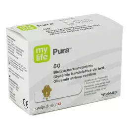 MYLIFE Δοκιμαστικές ταινίες γλυκόζης αίματος Pura, 50 τεμάχια