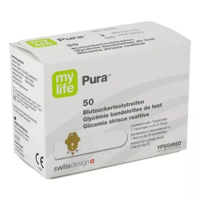 MYLIFE Δοκιμαστικές ταινίες γλυκόζης αίματος Pura, 50 τεμάχια
