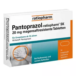 PANTOPRAZOL-ratiopharm SK 20 mg δισκία με εντερική επικάλυψη, 14 τεμάχια