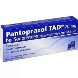 PANTOPRAZOL TAD 20 mg b.Sodbrenn. δισκία γαστρικού χυμού, 14 τεμάχια