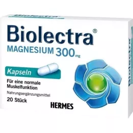 BIOLECTRA Κάψουλες μαγνησίου 300 mg, 20 τεμάχια