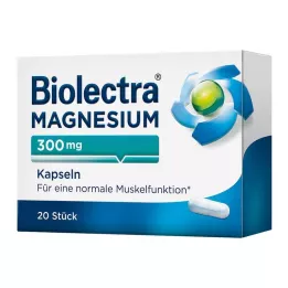 BIOLECTRA Κάψουλες μαγνησίου 300 mg, 20 τεμάχια