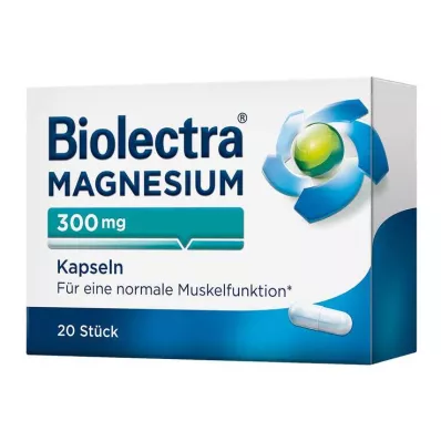 BIOLECTRA Κάψουλες μαγνησίου 300 mg, 20 τεμ