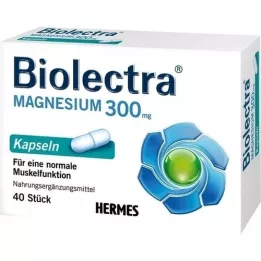 BIOLECTRA Κάψουλες μαγνησίου 300 mg, 40 τεμάχια