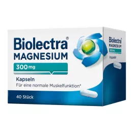 BIOLECTRA Κάψουλες μαγνησίου 300 mg, 40 τεμάχια