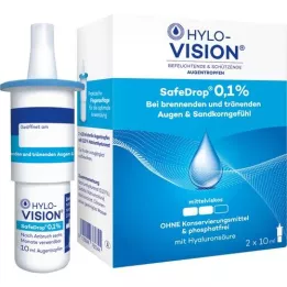 HYLO-VISION SafeDrop 0,1% οφθαλμικές σταγόνες, 2X10 ml