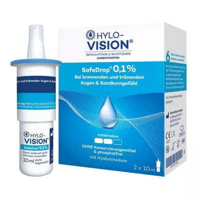 HYLO-VISION SafeDrop 0,1% οφθαλμικές σταγόνες, 2X10 ml HYLO-VISION SafeDrop 0,1% οφθαλμικές σταγόνες, 2X10 ml