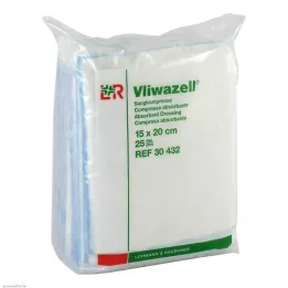 VLIWAZELL Απορροφητικά επιθέματα μη αποστειρωμένα 15x20 cm, 25 τεμάχια
