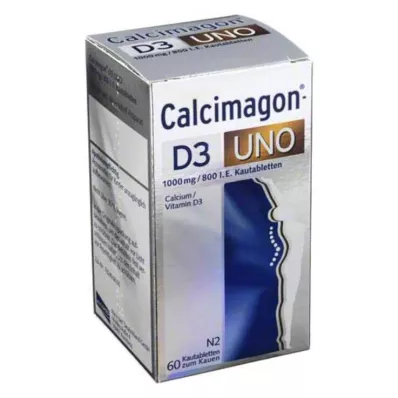 CALCIMAGON D3 Uno Μασώμενα δισκία, 60 κάψουλες