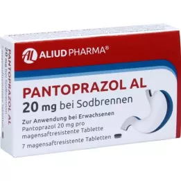 PANTOPRAZOL AL 20 mg για καούρες, δισκία γαστρικού χυμού, 7 τεμάχια