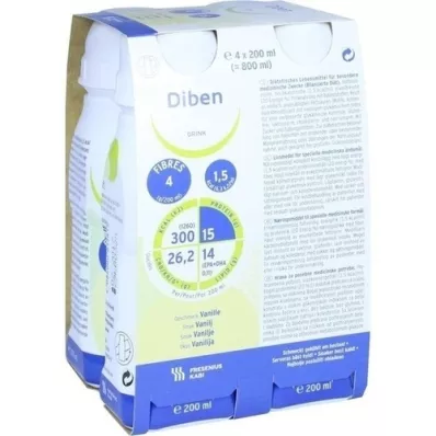 DIBEN DRINK Βανίλια 1,5 kcal/ml, 4X200 ml