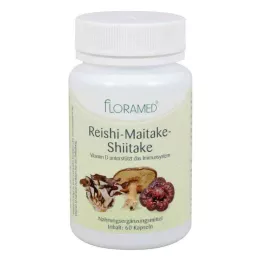 REISHI-MAITAKE-Κάψουλες Shitake καλές για υγιή κύτταρα, 60 τμχ
