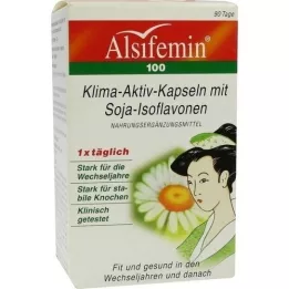 ALSIFEMIN 100 κάψουλες Climate-Active με σόγια 1x1, 90 κάψουλες
