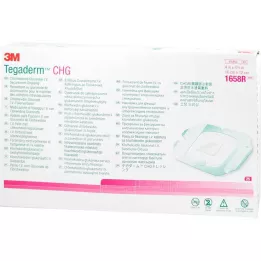 TEGADERM 3M CHG Επίδεσμος ενδοφλέβιας σταθεροποίησης 10x12 cm 1658R, 25 τεμ