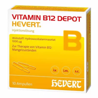 VITAMIN B12 DEPOT Αμπούλες Hevert, 10 τεμάχια