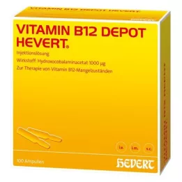 VITAMIN B12 DEPOT Αμπούλες Hevert, 100 τεμάχια