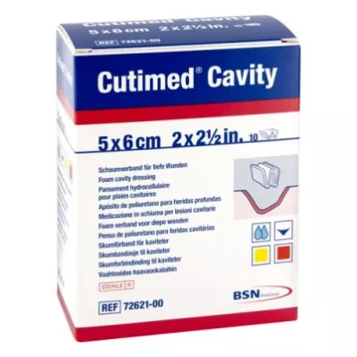 Αφρώδης σύνδεσμος Cutimed Cavity 5x6cm μη αυτοκόλλητος (10 τεμάχια)