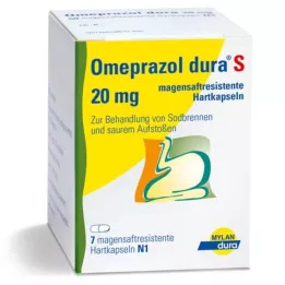 OMEPRAZOL dura S 20 mg γαστροανθεκτικά σκληρά καψάκια, 7 τεμάχια