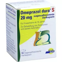 OMEPRAZOL dura S 20 mg γαστροανθεκτικές σκληρές κάψουλες, 14 τεμάχια