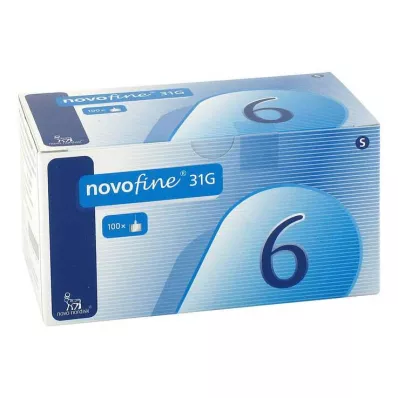 Novofine 6 κάνουλες 0,25x6 mm, 100 τεμάχια