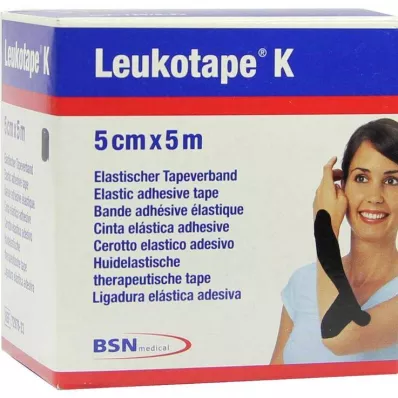Leukotape K 5cm μαύρο, 1 τεμάχιο
