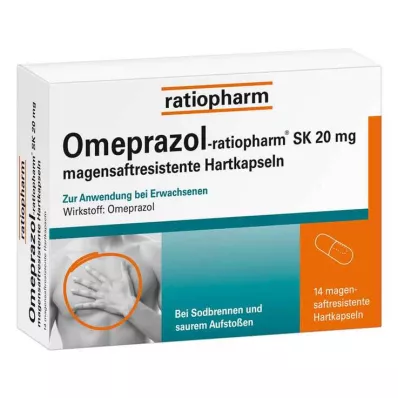 OMEPRAZOL-ratiopharm SK Σκληρές κάψουλες 20 mg γαστρικού χυμού, 14 τεμάχια