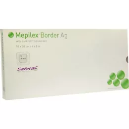 MEPILEX Επίδεσμος αφρού Border Ag 10x20 cm αποστειρωμένος, 5 τεμ