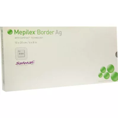 MEPILEX Επίδεσμος αφρού Border Ag 10x20 cm αποστειρωμένος, 5 τεμ