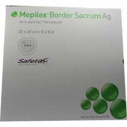 MEPILEX Border Sacrum Ag foam dressing, 20x20 cm αποστειρωμένο, 5 τμχ