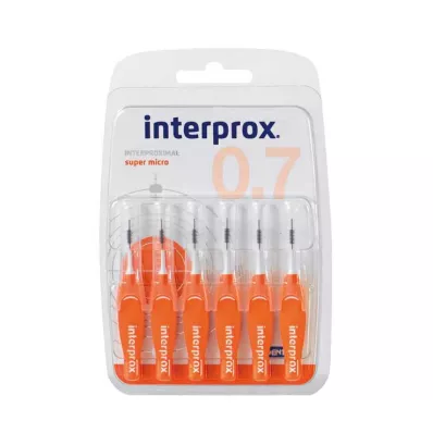 INTERPROX super micro πορτοκαλί μεσοδόντια βλεφαρίδα, 6 τεμ